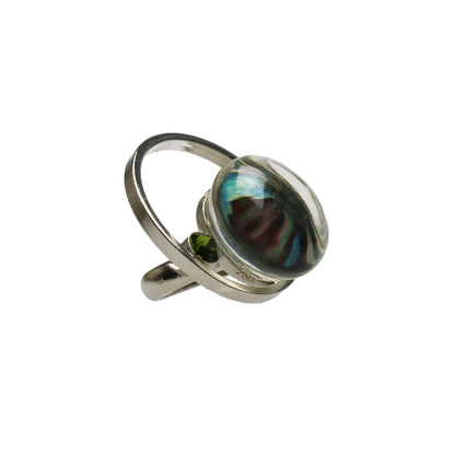 小さい帯留 青 シンプル 帯留め