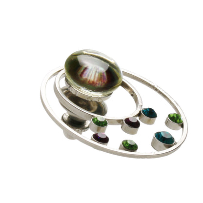 ピンブローチ ラペルピン 青 ラインストーン TAMARUSAN