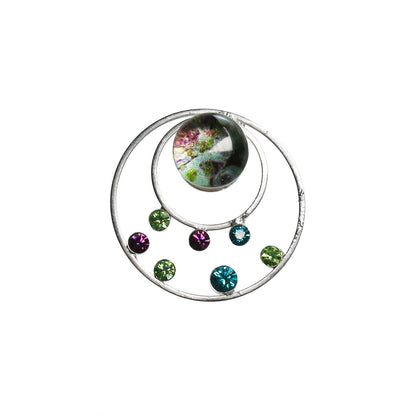 ピンブローチ ラペルピン 青 ラインストーン TAMARUSAN