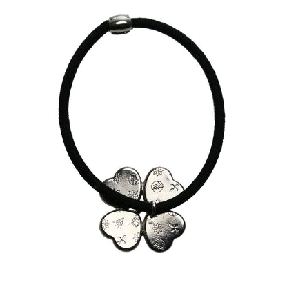 ヘアゴム 四つ葉 青 樹脂 贈り物 TAMARUSAN