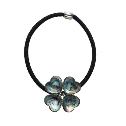 ヘアゴム 四つ葉 青 樹脂 贈り物 TAMARUSAN