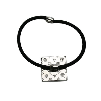 ヘアゴム 青 シンプル 四角 男女兼用 TAMARUSAN