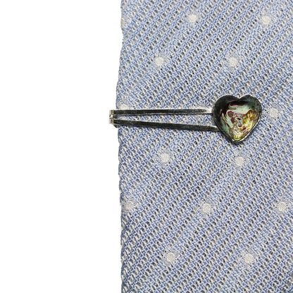 ネクタイピン ハート 水色 樹脂 ネクタイピン