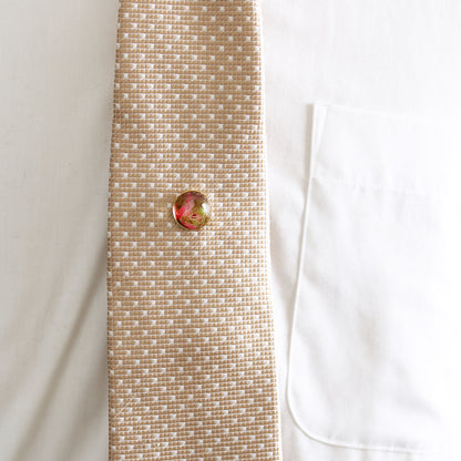 タイタックピン 赤 24k 丸 贈り物 TAMARUSAN