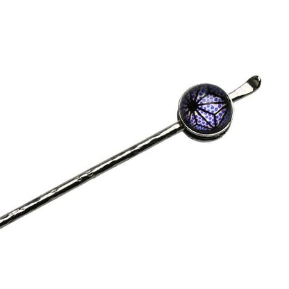 銀製かんざし シルバー925 麻の葉 青 TAMARUSAN