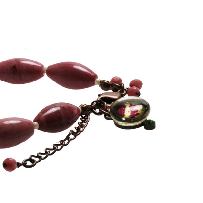 ブレスレット バラ ピンク ロードナイト TAMARUSAN