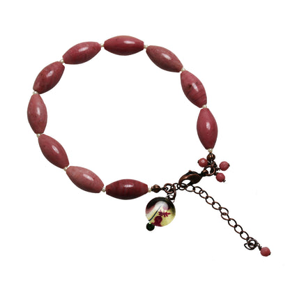 ブレスレット バラ ピンク ロードナイト TAMARUSAN