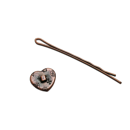 ヘアピン バラ柄 ハート ピンク 和風 高級ヘアピン