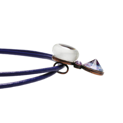 ２連 革紐チョーカー 青 バラ 梅 TAMARUSAN