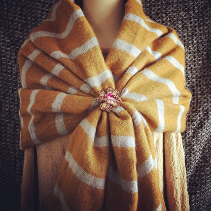 ヘアゴム クローバー 花 ピンク 大ぶり TAMARUSAN