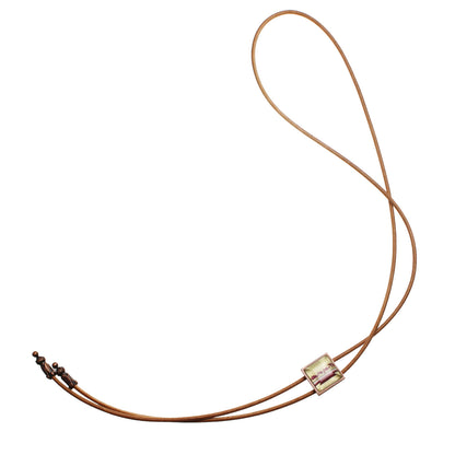 革紐ループタイ バラの木 ピンク 四角 男女兼用 TAMARUSAN