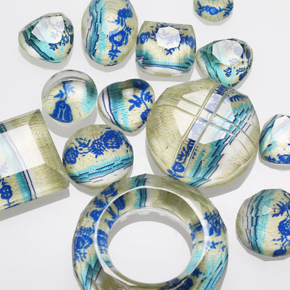 一本挿しかんざし 蝶 青 バラの木 TAMARUSAN