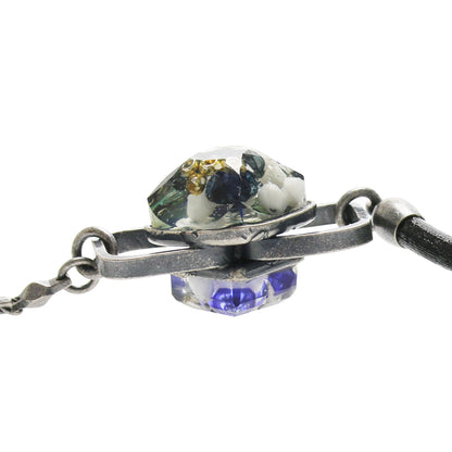 眼鏡チェーン 革紐 紺 メンズ サングラス TAMARUSAN