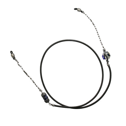 眼鏡チェーン 革紐 紺 メンズ サングラス TAMARUSAN