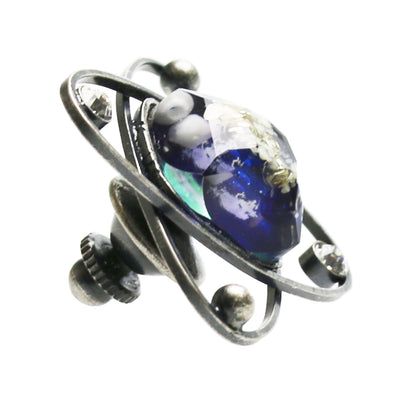 ピンブローチ ラペルピン 青 宇宙 メンズ TAMARUSAN