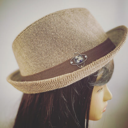 ピンブローチ ラペルピン 青 宇宙 メンズ TAMARUSAN