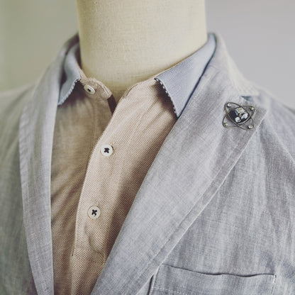 ピンブローチ ラペルピン 青 宇宙 メンズ TAMARUSAN