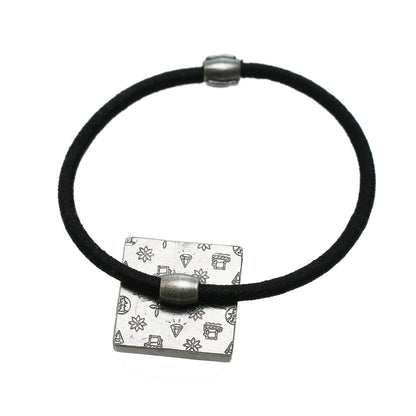 ヘアゴム 青 シンプル 四角 メンズ TAMARUSAN