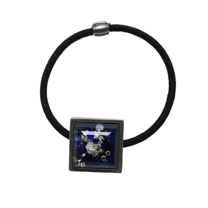 ヘアゴム 青 シンプル 四角 メンズ TAMARUSAN