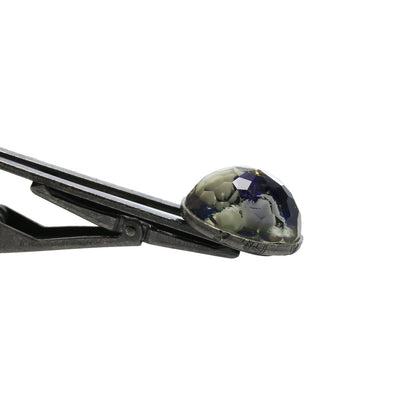 ネクタイピン 紺 ビーズ 樹脂 贈り物 TAMARUSAN