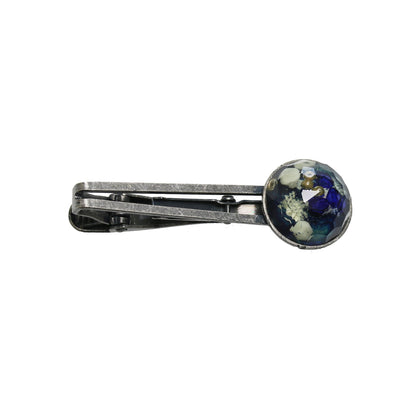 ネクタイピン 紺 ビーズ 樹脂 贈り物 TAMARUSAN