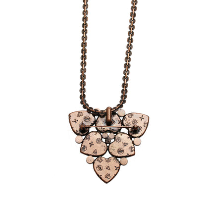 ブローチネックレス ２way 茶色 アンティーク調 TAMARUSAN