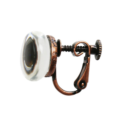 イヤリング 茶色 シダ シンプル 樹脂 TAMARUSAN