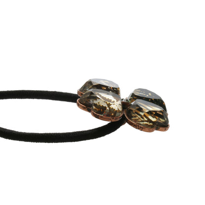 ヘアゴム シダ柄 クローバー 茶色 TAMARUSAN