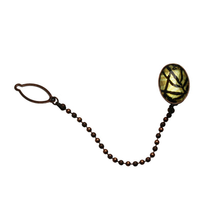 タイタックピン 楕円 茶色 シダ TAMARUSAN