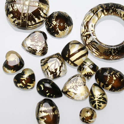 ヘアピン シック 茶色 ラインストーン 高級ヘアピン