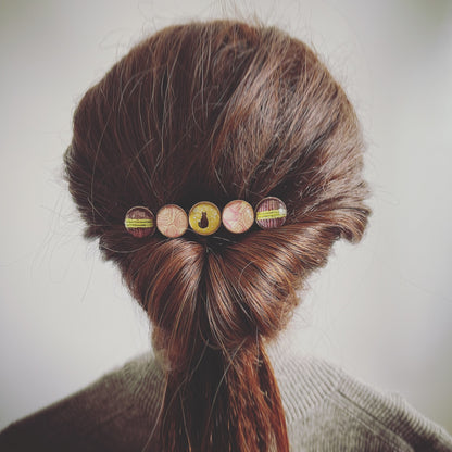 バレッタ 猫 渦巻き 水引 TAMARUSAN