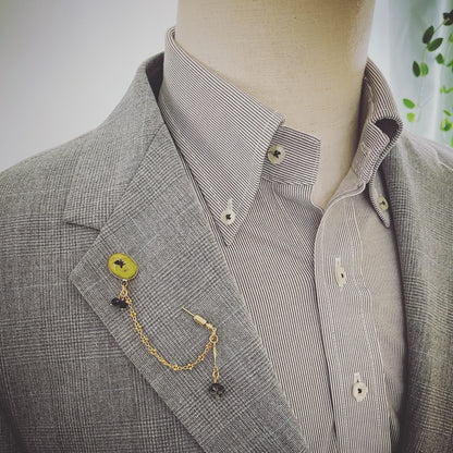 ハットピン 鷲 金 オニキス TAMARUSAN