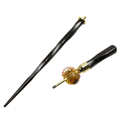 着せ替えかんざし鷲 カエル 木製 24金 オレンジ イエロー TAMARUSAN