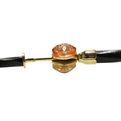 着せ替えかんざし鷲 カエル 木製 24金 オレンジ イエロー TAMARUSAN