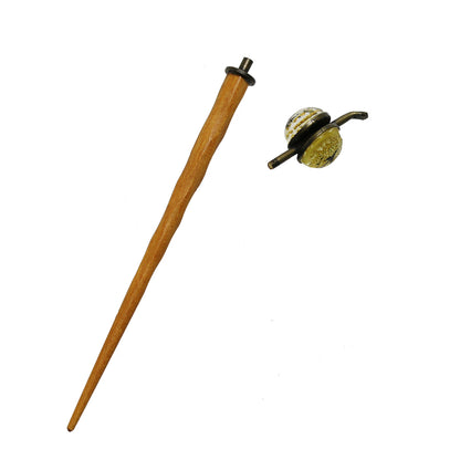 着せ替えかんざし 恐竜＆飛行機 黄色＆グレー 木 TAMARUSAN