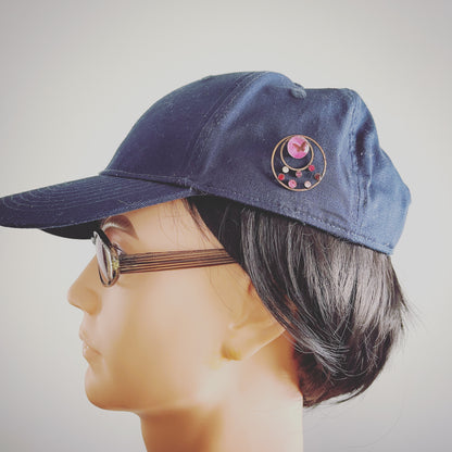 蝶 ピンク ピンブローチ ラインストーン TAMARUSAN