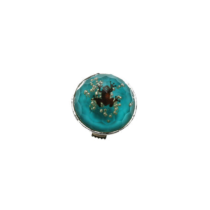 カエル 水色 ピンブローチ ラペルピン TAMARUSAN