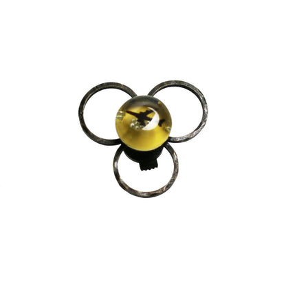 ピンブローチ 飛行機 黄色 TAMARUSAN