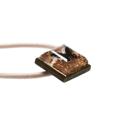 ヘアゴム 蝶 ピンク 四角 TAMARUSAN