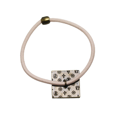 ヘアゴム 蝶 ピンク 四角 TAMARUSAN