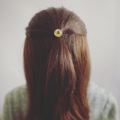 シルバー925 ヘアゴム カエル 黄色 TAMARUSAN