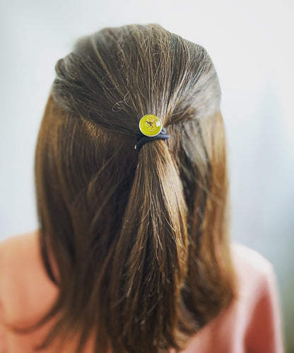 シルバー925 ヘアゴム 恐竜 黄緑 TAMARUSAN