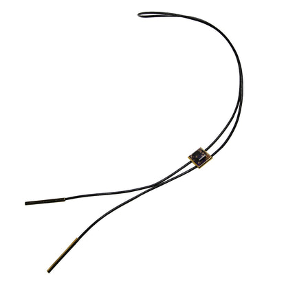 革紐ループタイ 龍 紫 四角 TAMARUSAN