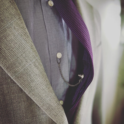 タイタックピン ふくろう パープル 四角 TAMARUSAN