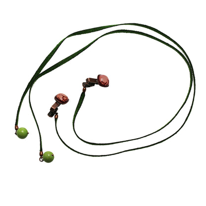 帽子留めクリップ リボン 珊瑚 緑 TAMARUSAN