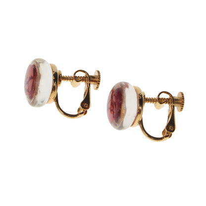 イヤリング 血赤珊瑚 樹脂 ピンク TAMARUSAN