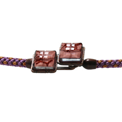 眼鏡チェーン 赤 正絹 組紐 血赤珊瑚 TAMARUSAN