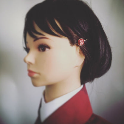 血赤珊瑚 金 ピンク ヘアピン 取り外し可能 TAMARUSAN