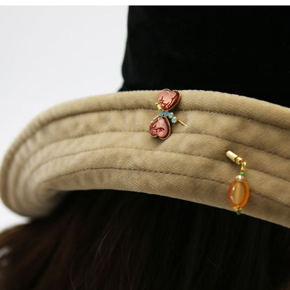 ハットピン 蝶 ピンク 珊瑚 金 TAMARUSAN