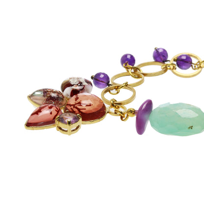 アシンメトリーチョーカー 紫 アメジスト TAMARUSAN